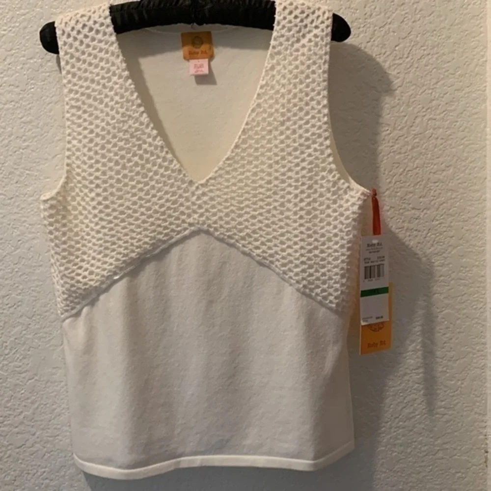 Ruby Rd large beaded sweater tank top - Picture 2 of 8